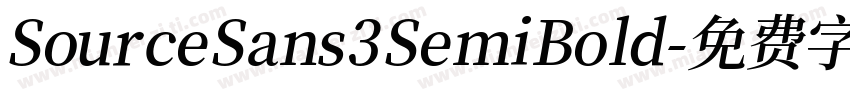Source Sans 3 SemiBold字体转换